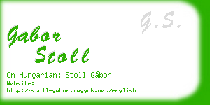 gabor stoll business card
